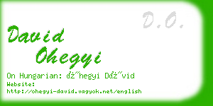 david ohegyi business card